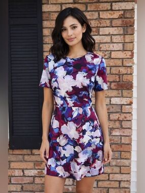 French Connection Watercolor Pocketed dress NWOT